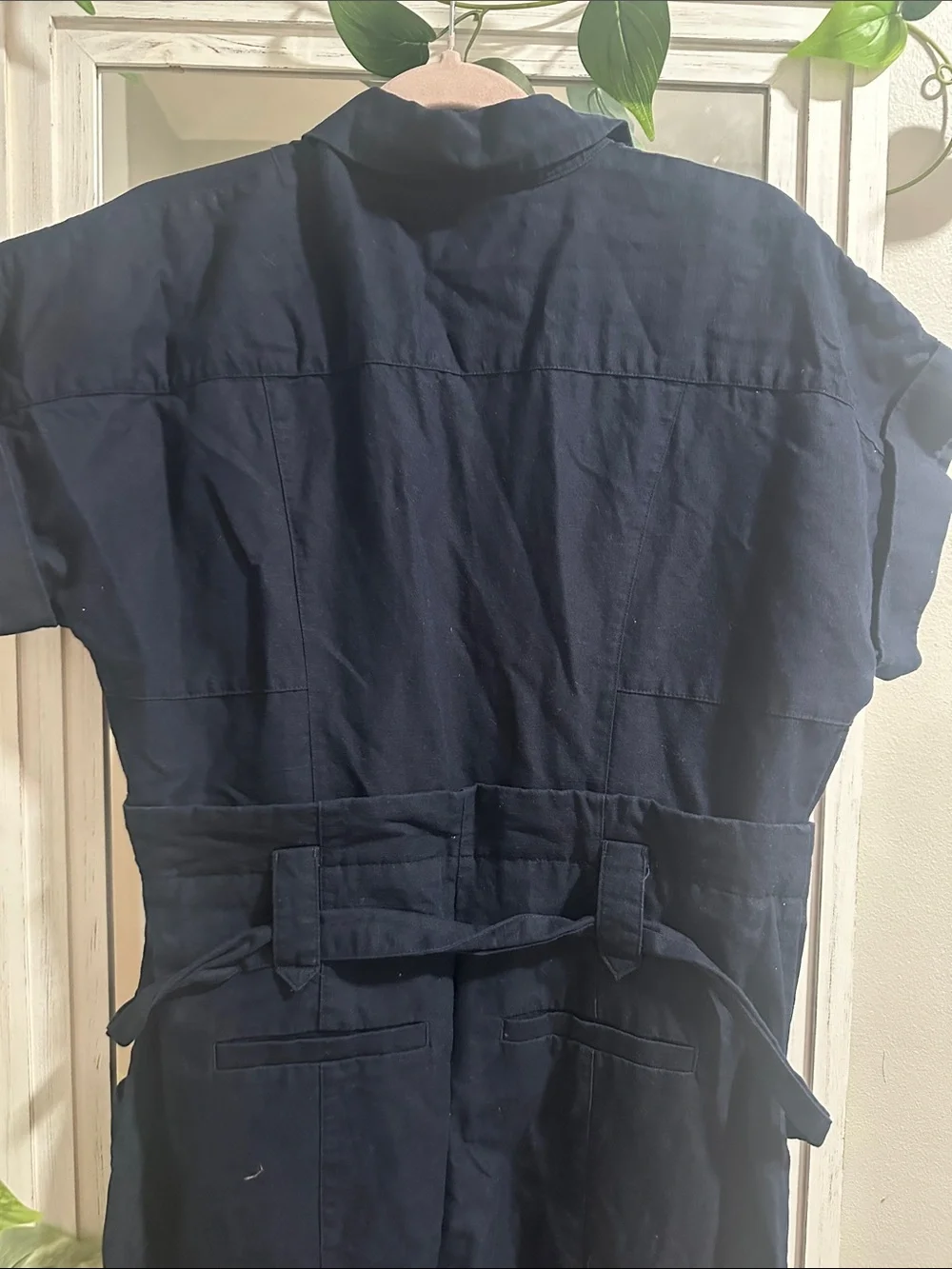 Banana Republic Navy Button-Front jumpsuits